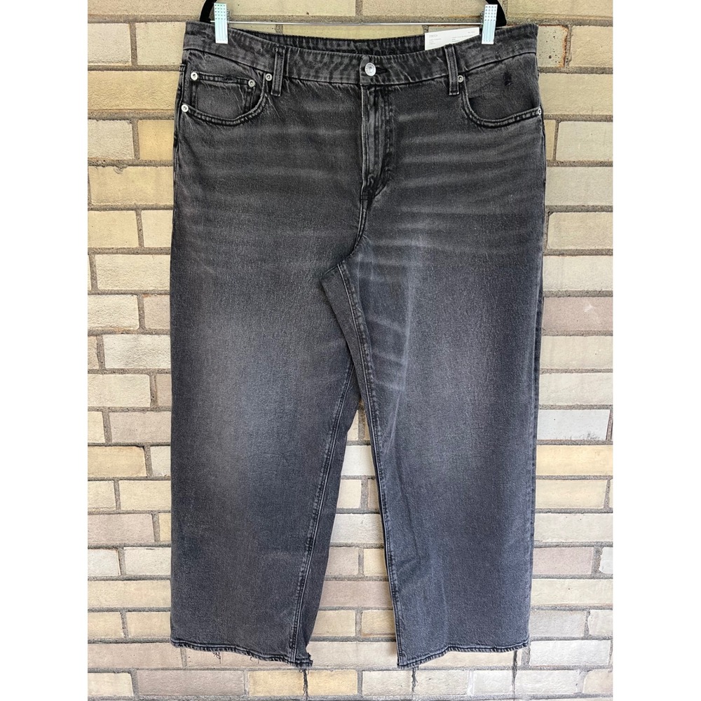 American Eagle Curvy Stovepipe Grey High Rise Stretch Jeans Size 18 Regular NWT
